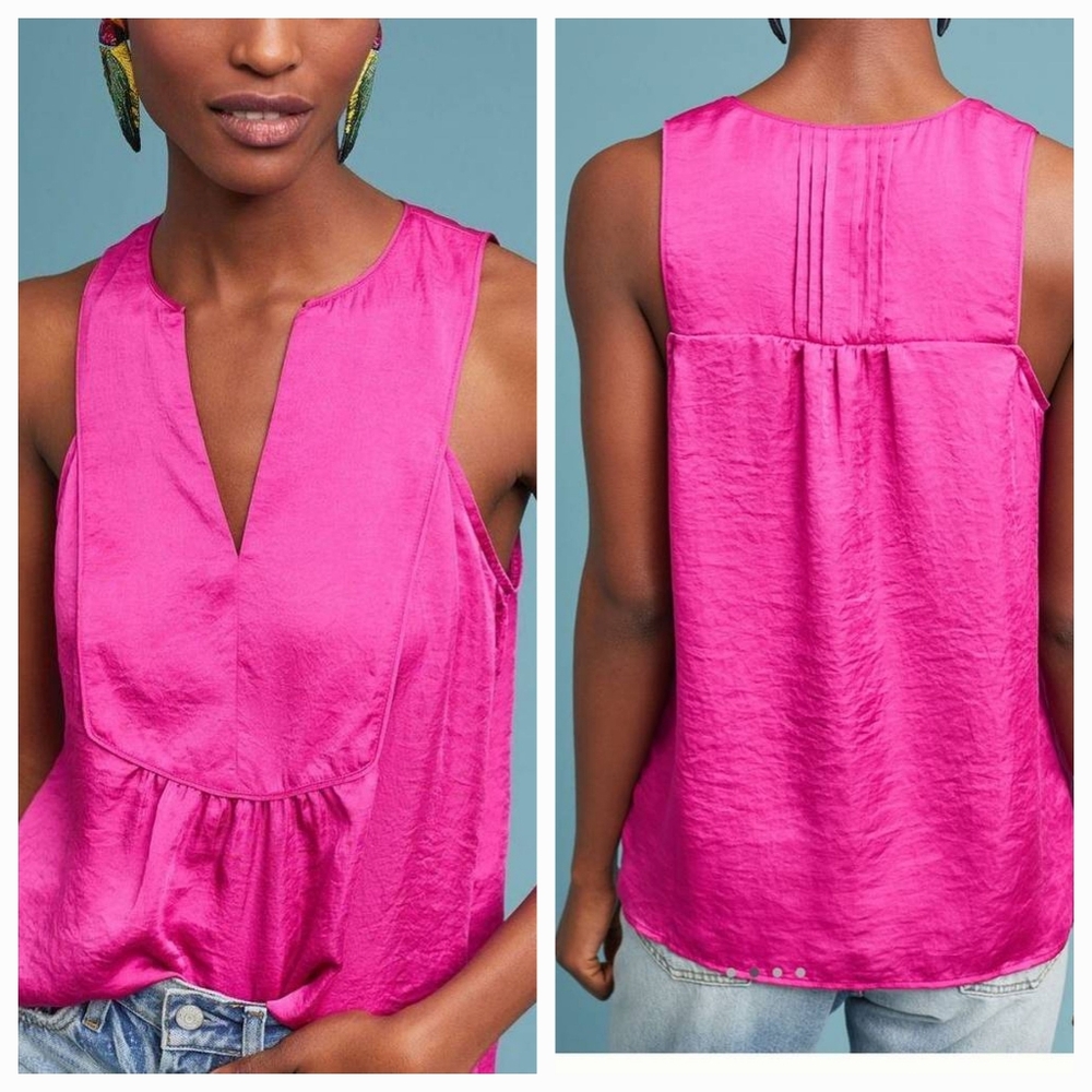 Maeve by Anthropologie Weekend Getaway Pink Blouse. Size: 0